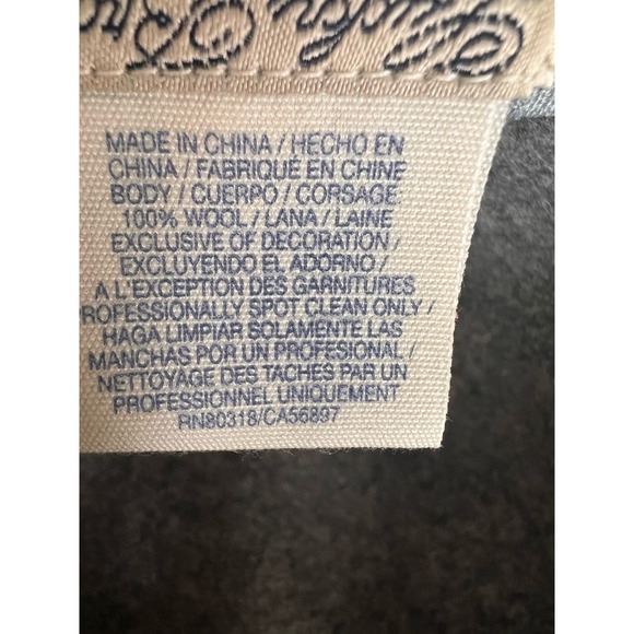 Lucky‎ Brand Gray 100% Wool Felted Hat Wide Brim - Picture 8 of 8